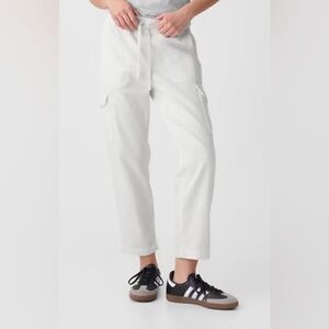 GAP‎ Women's White Denim Easy Cargo Pants